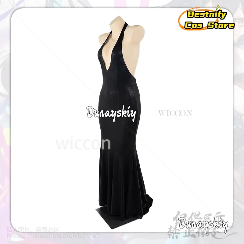 CosplayGame Nikke 2.5주년 기념 코스프레 Little Mermaiddd 애니메이션 의상 Deep V Halter Backless 섹시한 드레스 우아한 저녁 파티