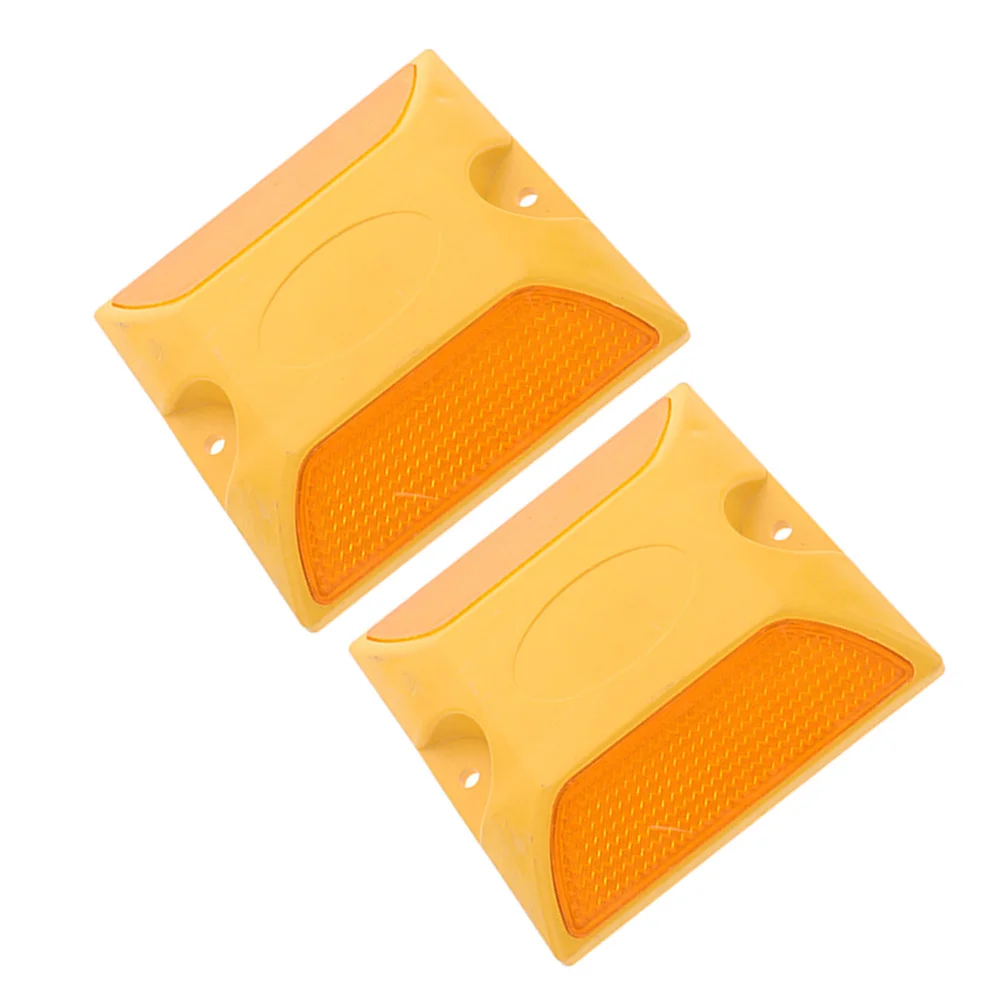 2Pcs Traffic Road Studs Reflective Pavement Markers for Street Safety High Visibility Night Driving Reflectors Reusable Plastic
