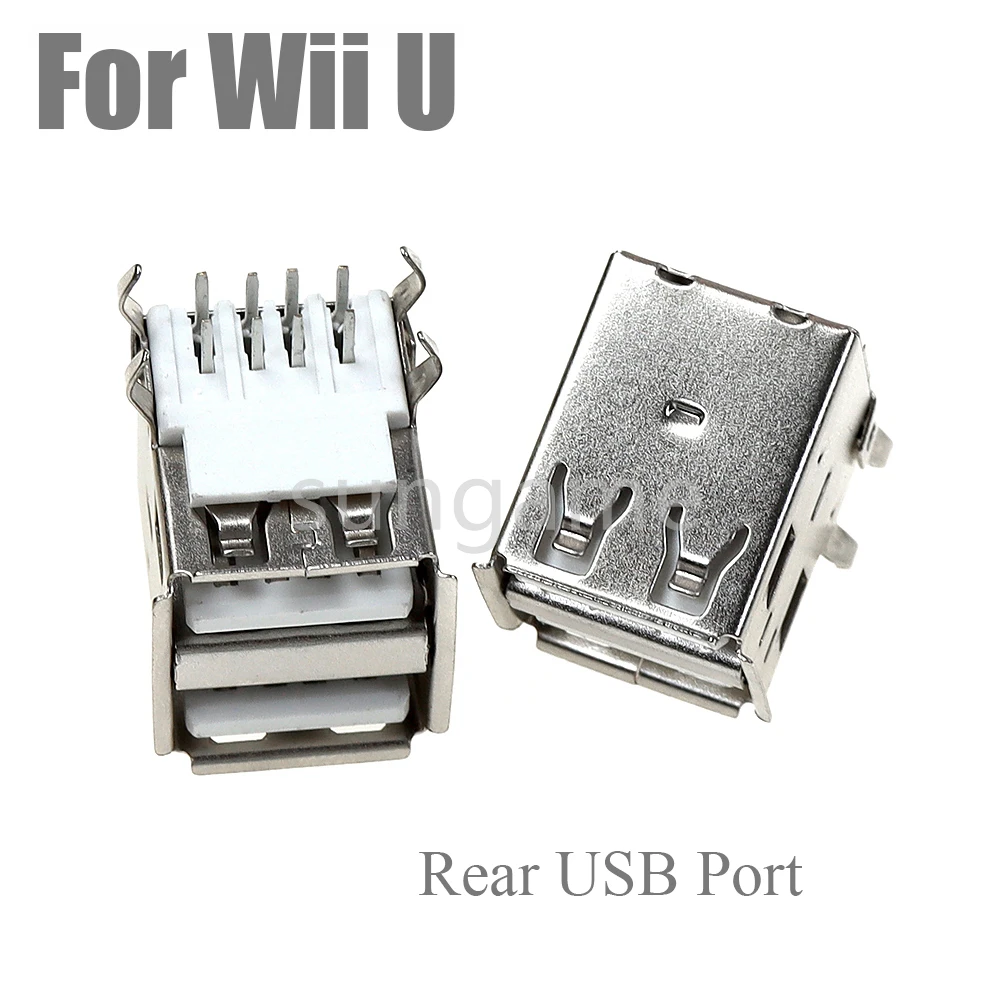 2pcs Replacement For WIIU Back USB Socket Interface Jack Connector Port For Nintendo Wii U Console Rear USB Port