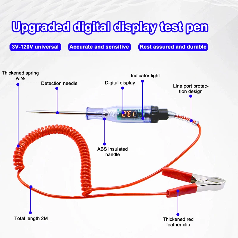 Red 5V-120V Car Tes… - image