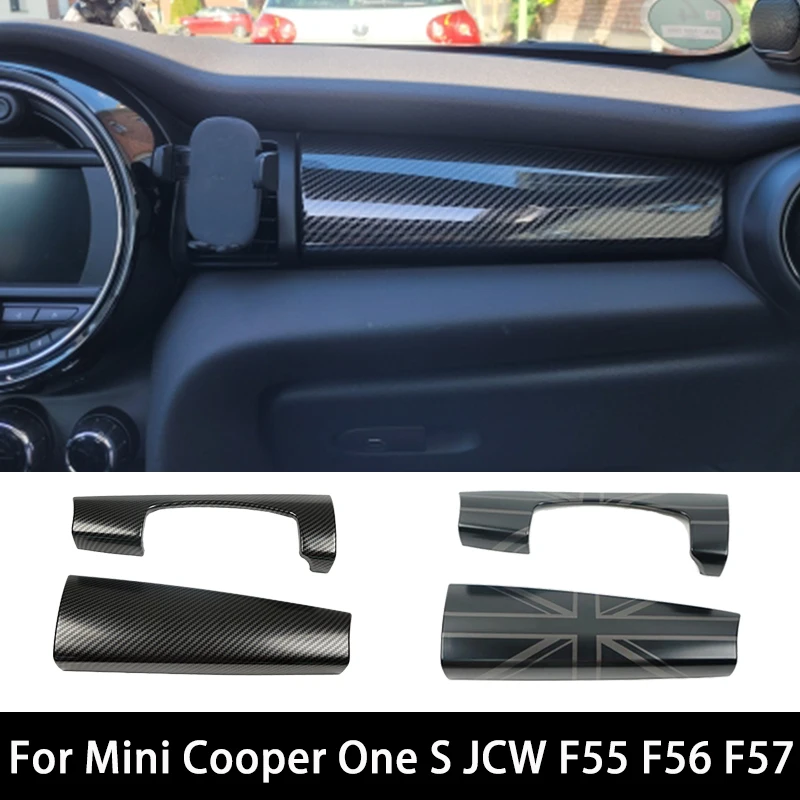 For Mini One Cooper S JCW F55 F56 F57 2015-2021 Car Dashboard Trim Panel Cover Sticker Case Interior Car-Styling Auto Accessory