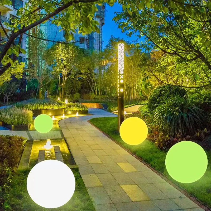 LED Ball Light Multi-Color Rechargeable Night Lights Waterproof Dimmable Mood Lamp with Remote for Home Garden Christmas Decor