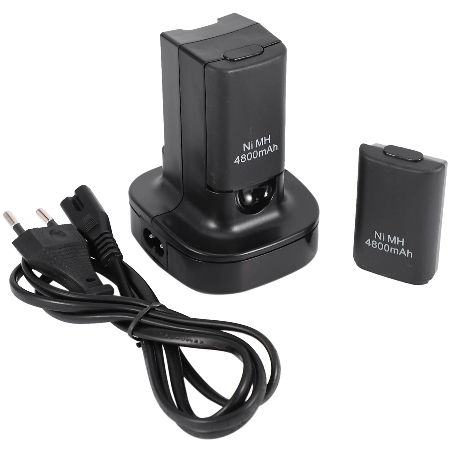 محطة قاعدة شاحن مزدوج مع 2 قطعة 4800 مللي أمبير بطارية قابلة للشحن Led شحن ضوء لوحدة تحكم Xbox 360 الاتحاد الأوروبي التوصيل الساخن #5