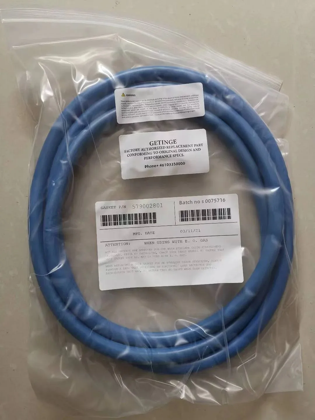 

GETINGE GE66 HS66 used Door gasket 579002801