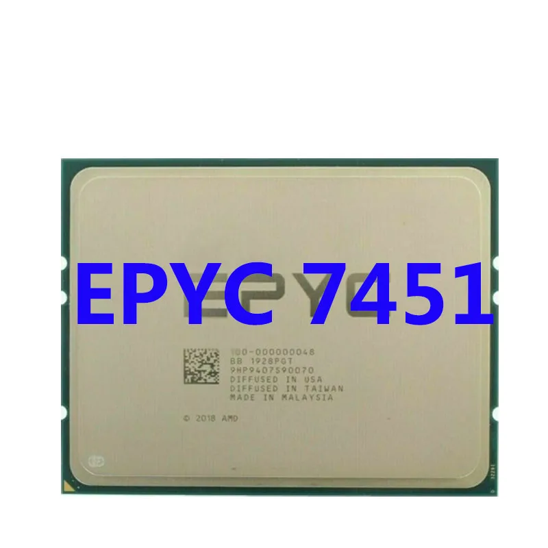 

AMD EPYC 7451 CPU 2.3GHZ 24C/48T 64M cache 180W DDR4-2666V Socket sp3 Processor for LGA4094 Motherboard