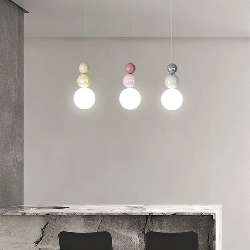 Nordic Hanger Licht LED Macaroon Hangende Lampen Voor Plafond Slaapkamer Bedkant Woonkamer Minimalistische Home Interior Armatuur