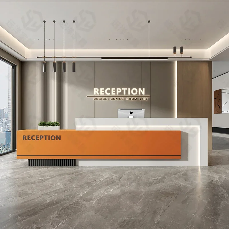 Cash Office Reception Desk Stand Podium Store Simple Reception Desk Luxury Cashier Table Recepcion Mostrador Hotel Accessories