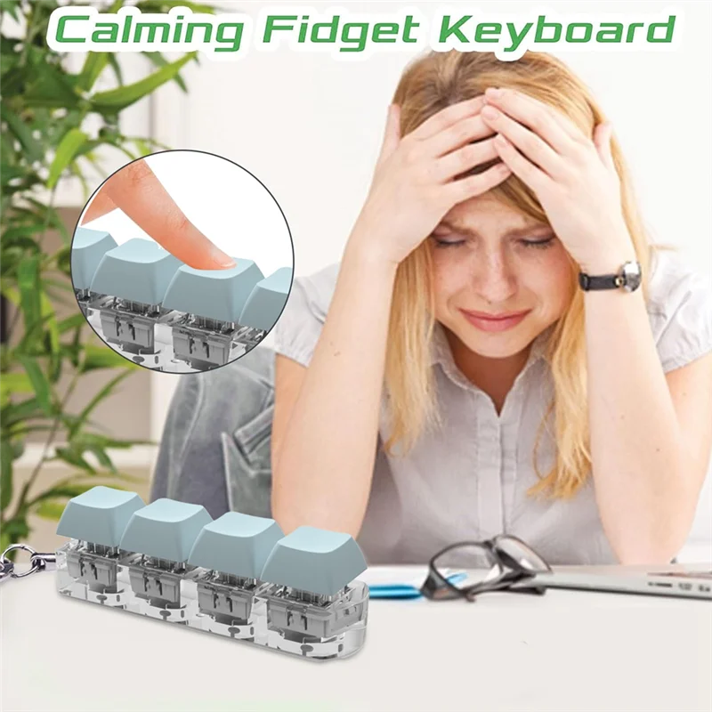 Trwałe zabawki na klawiaturę, odprężające przyjęcia DIY Fidget Button Keycaps, Fidget Keychains, Keyboard Keychains