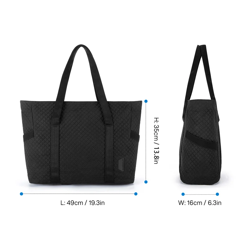 BAGSMART Large Tote Bag For Women Travel Duffle Bag With Yoga Mat Buckle For Gym Work Bussiness Students Casual Shoulder Bag