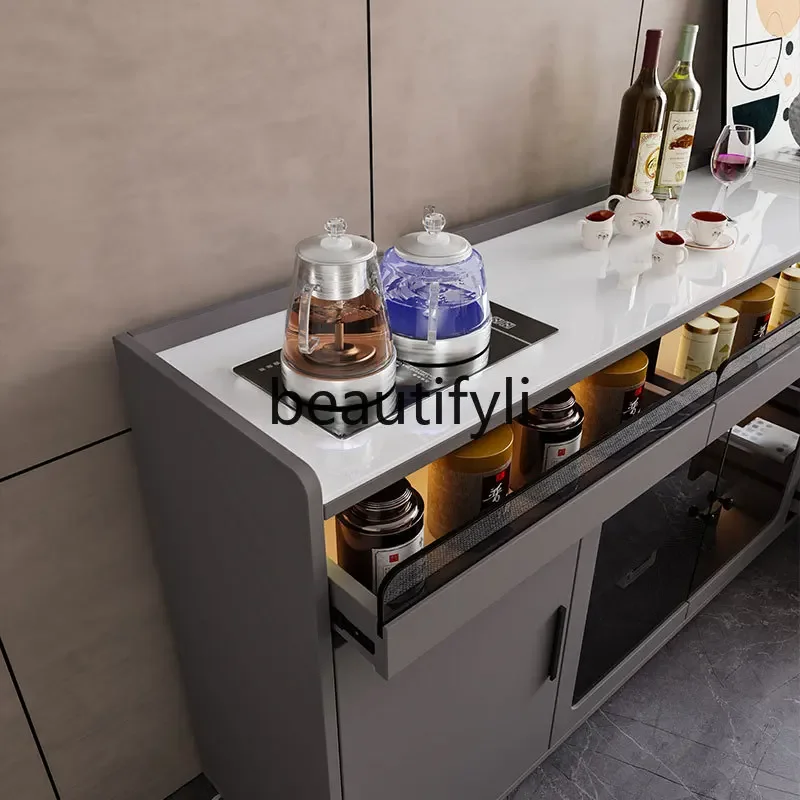 Desktop tea bar machine with kettle, integrated cabinet, side cabinet, small desktop automatic water filling