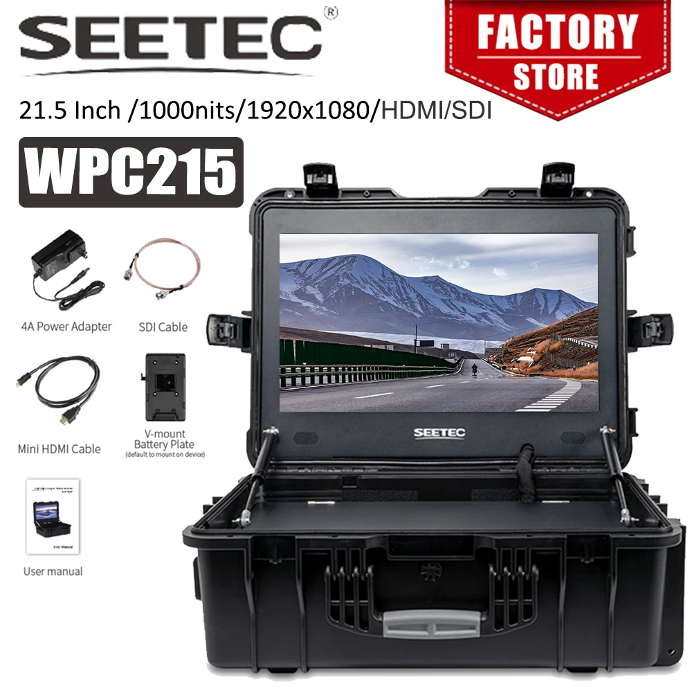 SEETEC WPC215 Director Monitor 21.5Inch Portable Carry-on 1000nit High Bright Full HD 1920x1080 Camera Photographic Professional