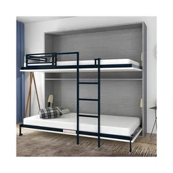 New Trend Modern Custom Murphy Kids Bunk Beds Double Children Wall Bed Save Space Twin Size With Stair Murphy Bed