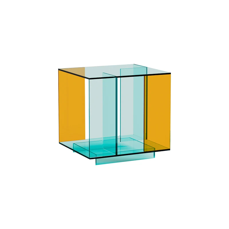 طاولة قهوة أكريليك حديثة وبسيطة وطاولة جانبية جديدة لغرفة المعيشة وغرفة النوم لرف المجلات واستخدام الأثاث المنزلي