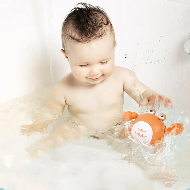 Bambini Bath Crab Funny Wind-Up nuoto giocattoli da bagno giocattoli durevoli per granchi giocattoli antivento sicuri per vasca da bagno regalo di compleanno di età compresa tra 18 mesi