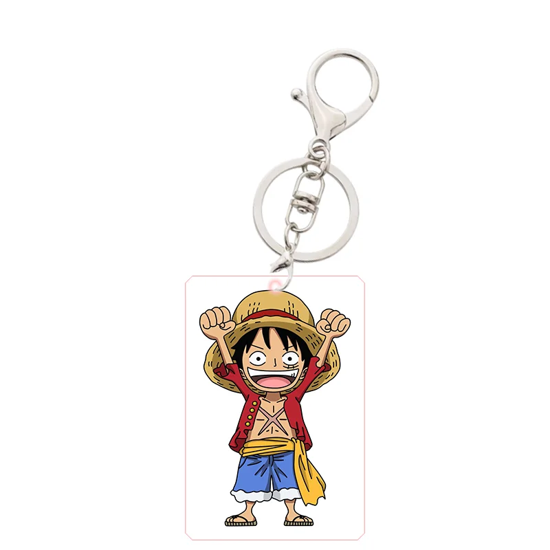 Kawaii Anime One Piece Luffy Nami Chopper Cartoon Cute Keychain Pendant Roronoa Zoro Usopp Bag Accessories Gift