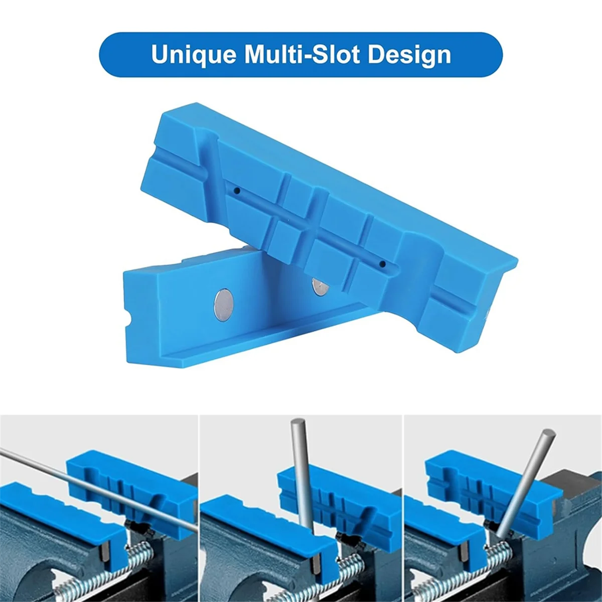 NEW Vise Jaw Pads 5inch,1 Pair Soft Jaws for Bench Vise Universal Jaw Covers Multi-Groove Design Clamping Metal Plastics