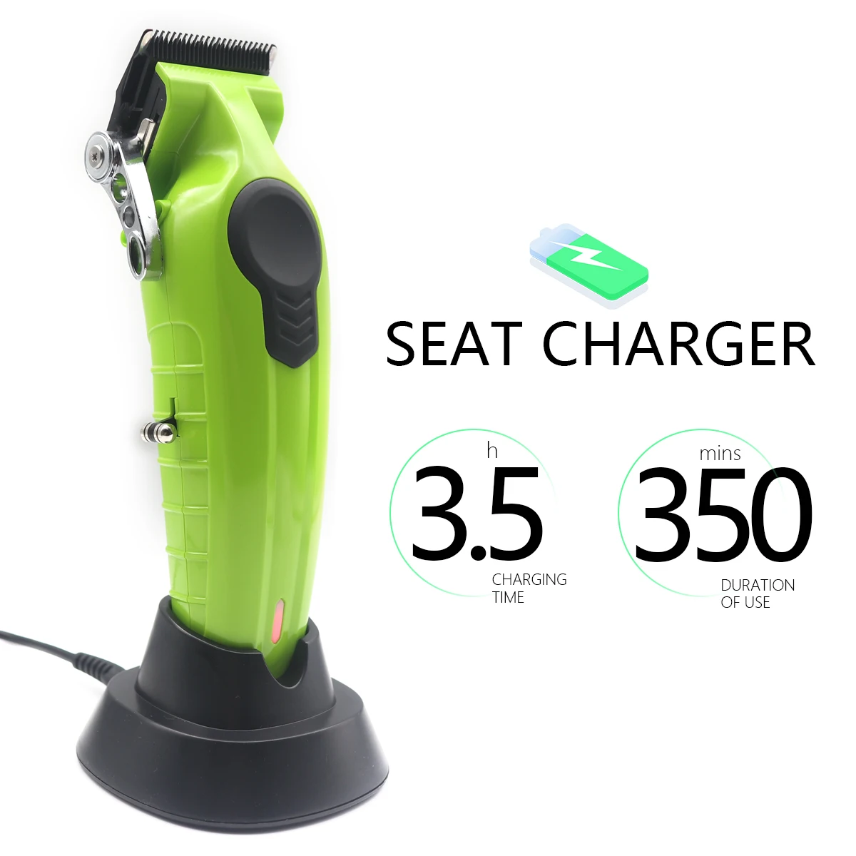 メンズバリカンベース充電器 DLC ブレードコードレス USB インターフェースプロフェッショナルヘアトリマー理容室ヘアカット機