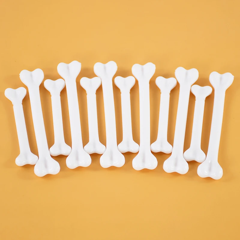 

12pcs Plastic Perforated White Bone DIY Handmade Necklace Earrings Jewelry Halloween Party Accessories Photography Props Gifts