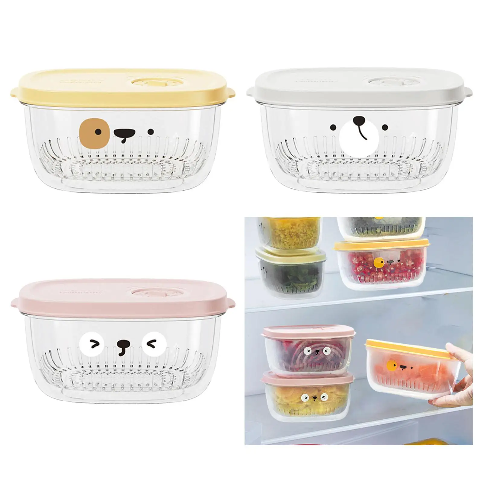 

Refrigerator Bin Pantry Organization Storage Bin for Food Freezer Vegetable