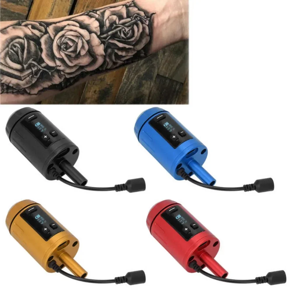 Wireless Tattoo Power Supply maniglia di ricarica Self Lock Cordless Tattoo Battery Display LCD Screen Tattoo Motor Machine Battery