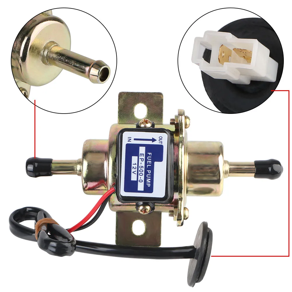 Bomba eletrônica de gasolina e diesel para automóvel, acessórios universais para carro, bomba de combustível e óleo dc 12v