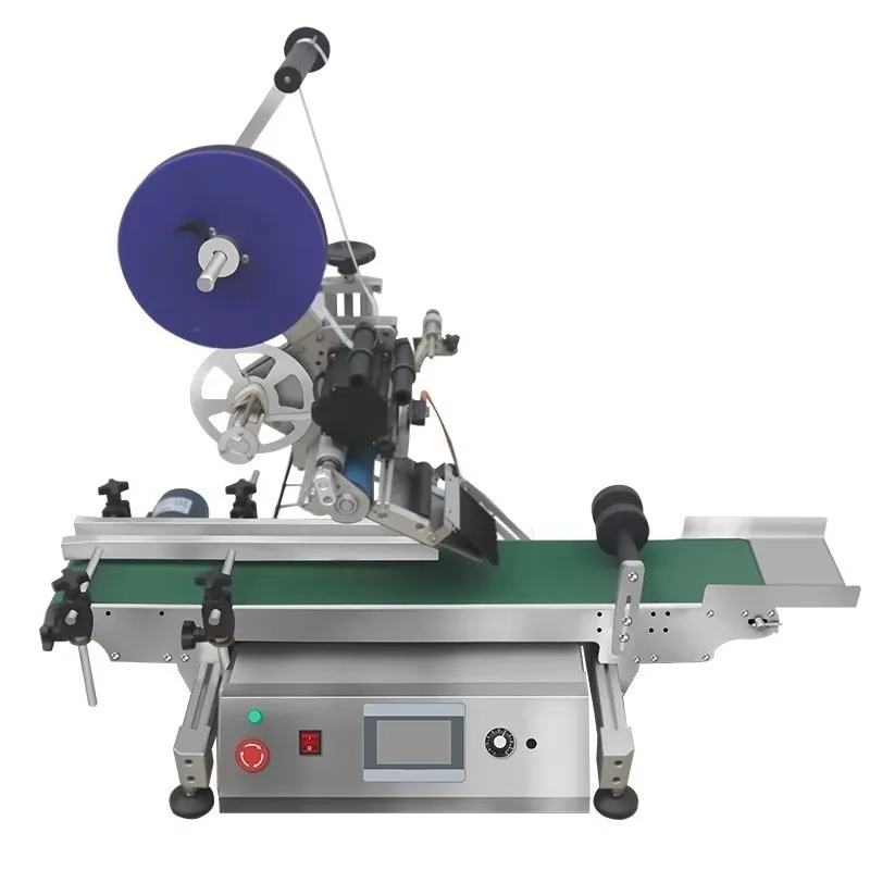 Máquina de Rotulagem Automática de Mesa para Embalagens de Caixas, Sacolas, Cosméticos e Produtos Diários - Equipamento de Rotulagem de Superfície Superior