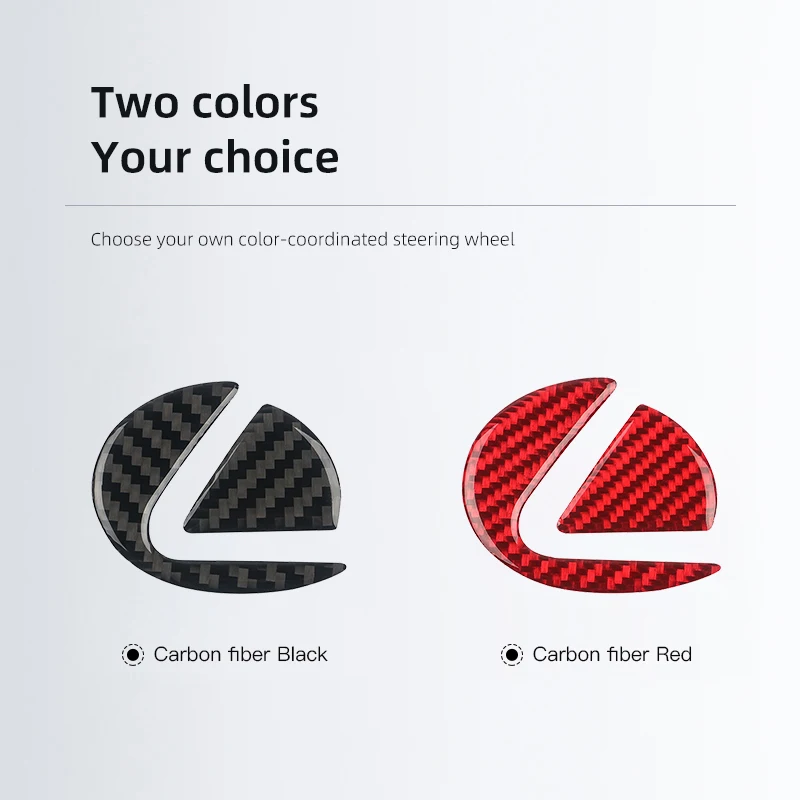 عجلة توجيه سيارة ملصقات الزخرفية ألياف الكربون شعار لكزس F SPORT ES RX NX LS UX LM LX GX LC RZ IS CT GS RC HS SC TX #4