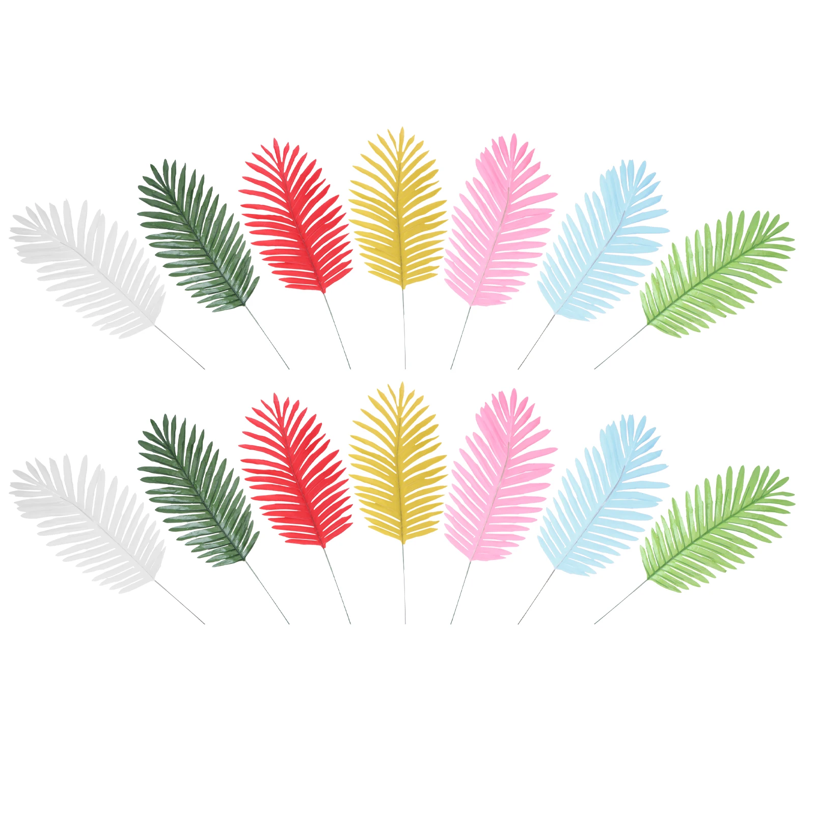 

Plastic Greenery Artificial Coconut Palm Leaves Decor Home Garden Party Festival Jungle Theme Photoshoot Props