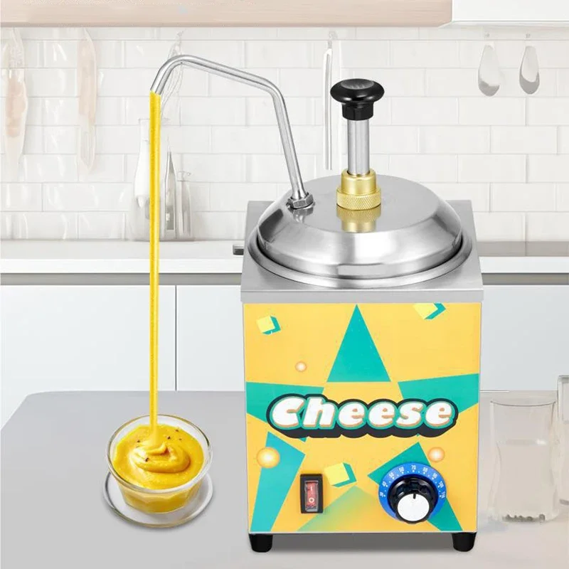 Calentador de mermelada de queso de acero inoxidable, máquina de fusión, bomba eléctrica de mermelada de frutas y salsa de 2,5 L, máquina dispensadora de Chocolate caliente de 600W