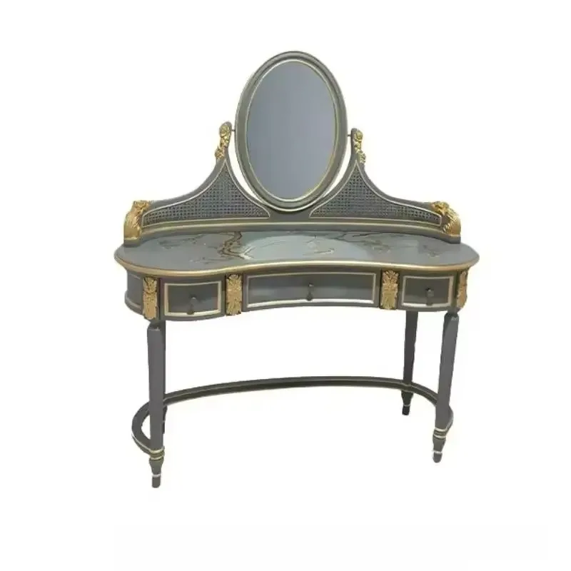 طاولة زينة حديثة للتخزين، مجموعة كاملة جمالية لغرفة المعيشة، خزانة مكياج فاخرة لتوفير المساحة، أثاث غرفة نوم Meuble Coiffeuse #6