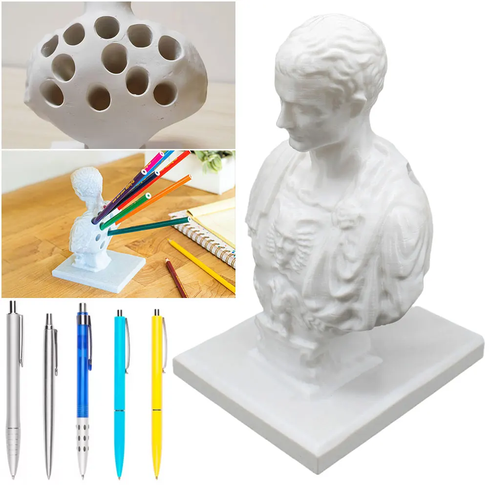 Julius Caesar Pencil Holder Funny Resin Ides Of March Pen Storage Desk Stand Creative Desk Organizers Marker Holder Desk Decor