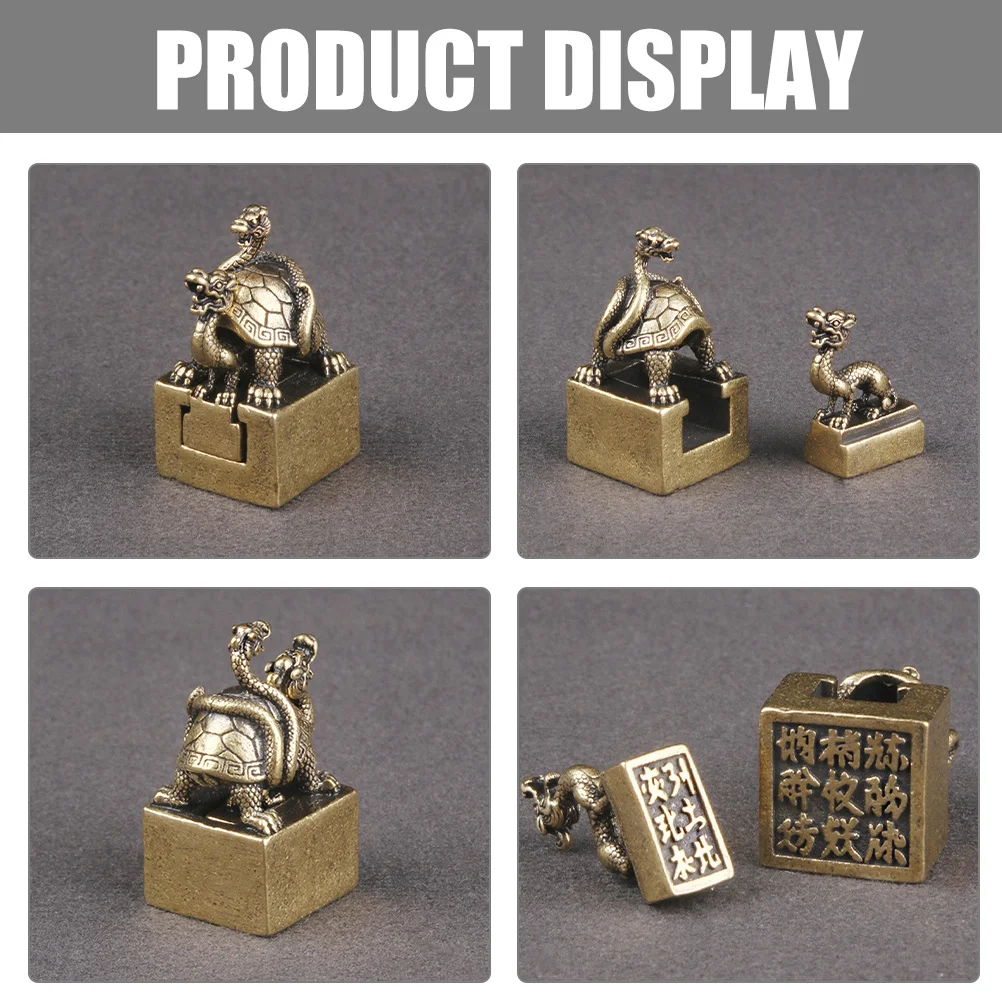 

Ornaments for Living Room Retro Vintage Brass Miniature Figurine Chinese Zodiac Decor Office
