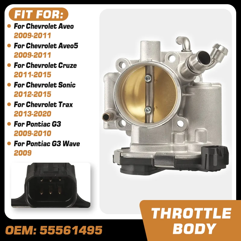 

Electronic Throttle Body For Chevrolet Cruze Sonic 2011-2015 Chevrolet Aveo 2009-2011 Chevrolet Trax 2013-2020 Pontiac G3 Wave