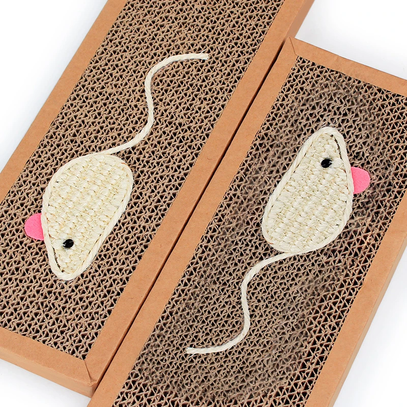 Sisal Mice Cat Scraper Corrugated Cat Scratcher Cardboard Pad for Cats Grinding Nails Durable Cat Claw Sharpener Cat Accessories