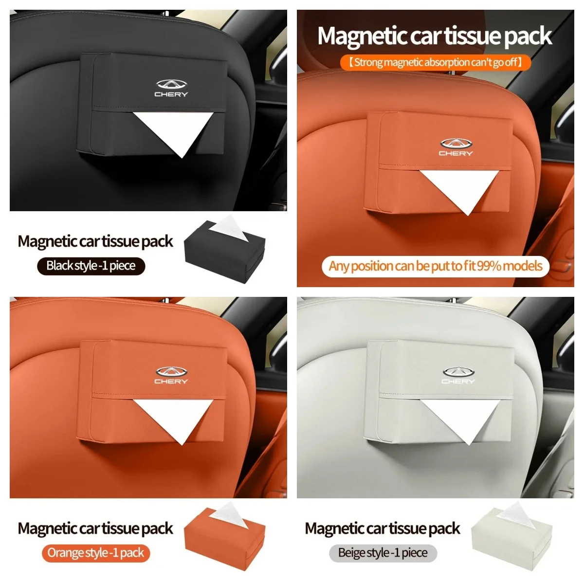 Strong‑Magnet Vehicle Tissue Holder For Roof Seat Back Fit Chery Tiggo7 Tiggo8 Pro Omoda5 Jaecoo J7 J8 Jetour X70 X90 Auto Inter