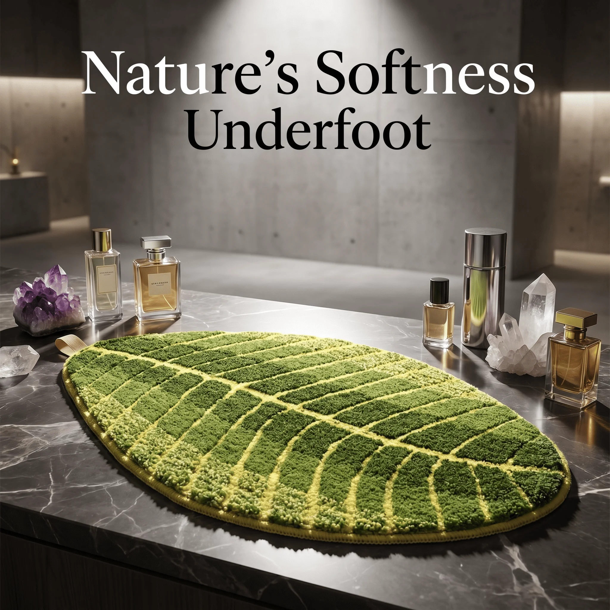 Leaf Shape Floor Rug Green Soft Absorbent Non Slip Washable Door Mat Flocked Carpet for Bathroom Bedroom Living Room Home