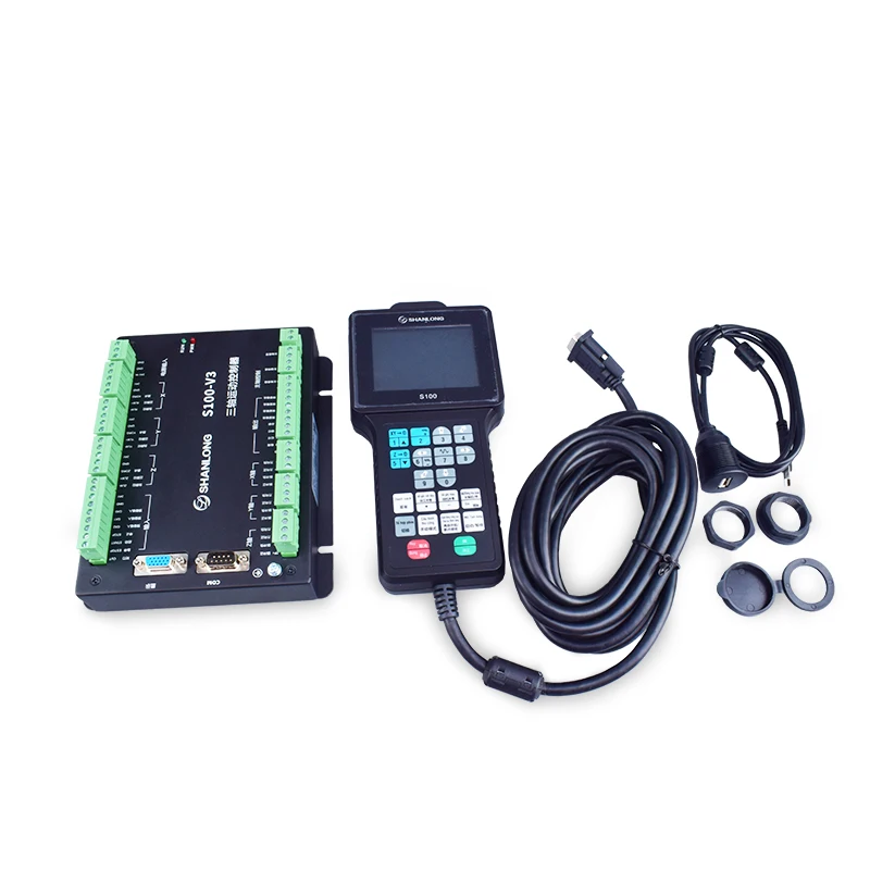 3axis Controller Handle CNC System Shanlong S100 DSP Hand Motor Controllers with Aluminum Structure and Smart Control System