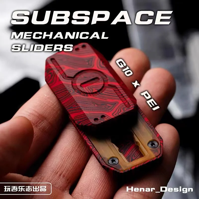 WANWU EDC Subspace Mechanical Sliders Metal Fidget Toy Fidget Slider Cool Gadgets Hand Fidget Office Toys