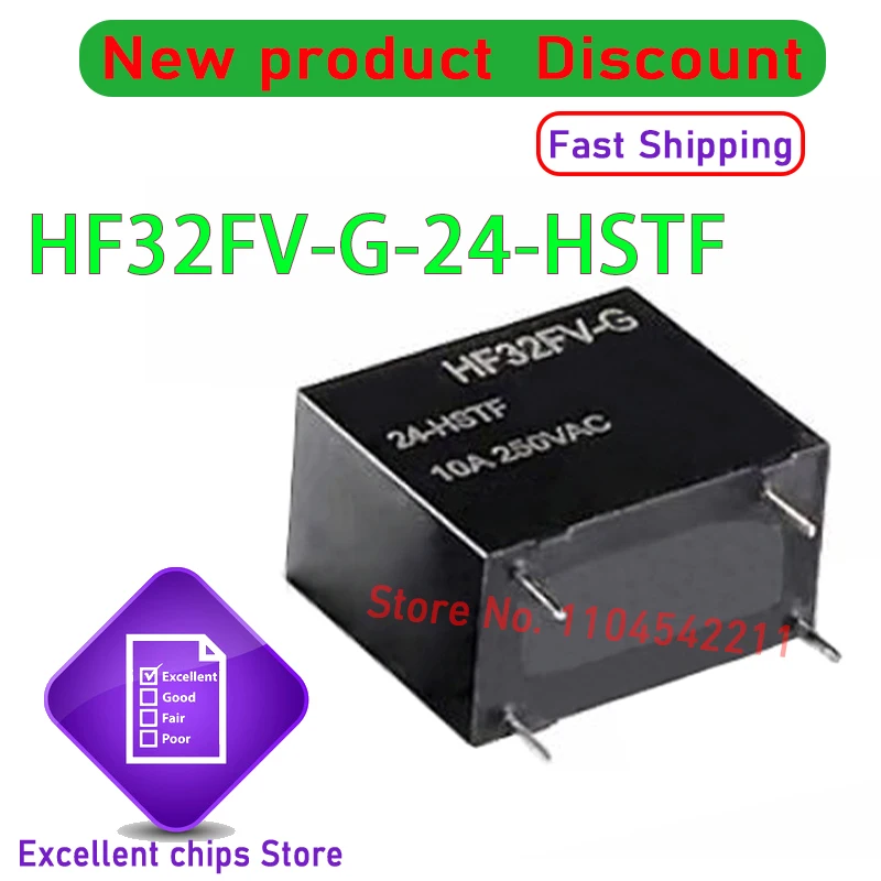 10 Pz/lotto HF32FV-G/5-HSTF HF32FV-G/12-HSTF HF32FV-G/24-HSTF DIP-4 Nuovo Relè di Potenza Originale HF32FV-G-5-HSTF HF32FV-G-12-HSTF