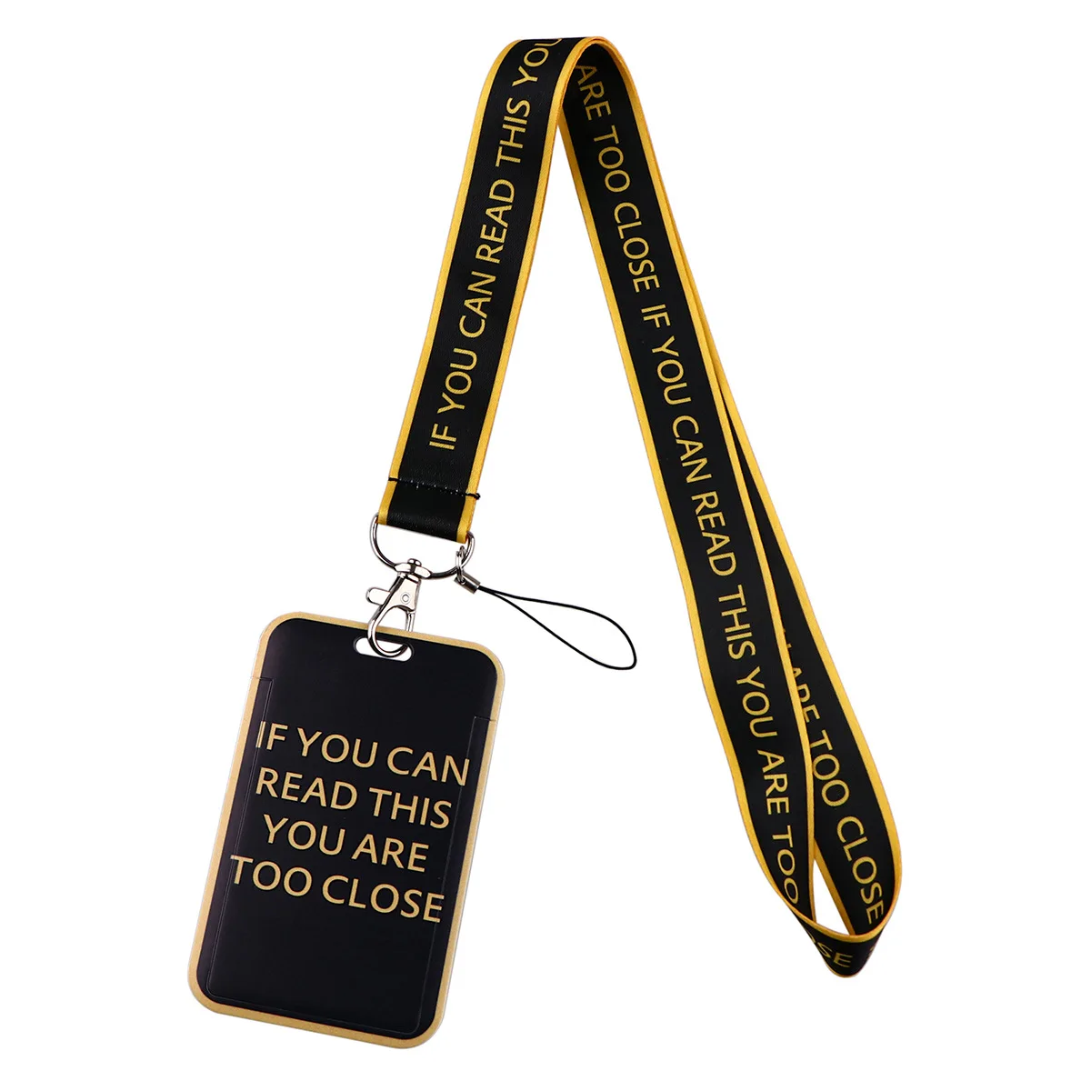 Motivacional Frase Neck Strap Lanyards para Chaves, Gym Phone Straps, USB Badge Holder, DIY Hanging Rope, ID Card, B2415