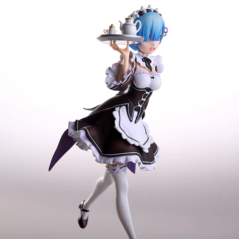 23cm Bandai Re Zero Starting Life in Another World Maid End Plate Ghostification Rem Handmade Anime Model Ornament Periphery Gif