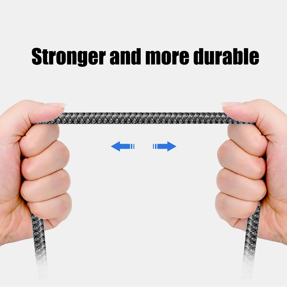 Nylon Data Cable Fast Charger USB A to Type C Charging Cable For Huawei Samsung Android Phone TypeC Charging Device 1M 2M 3M image 3
