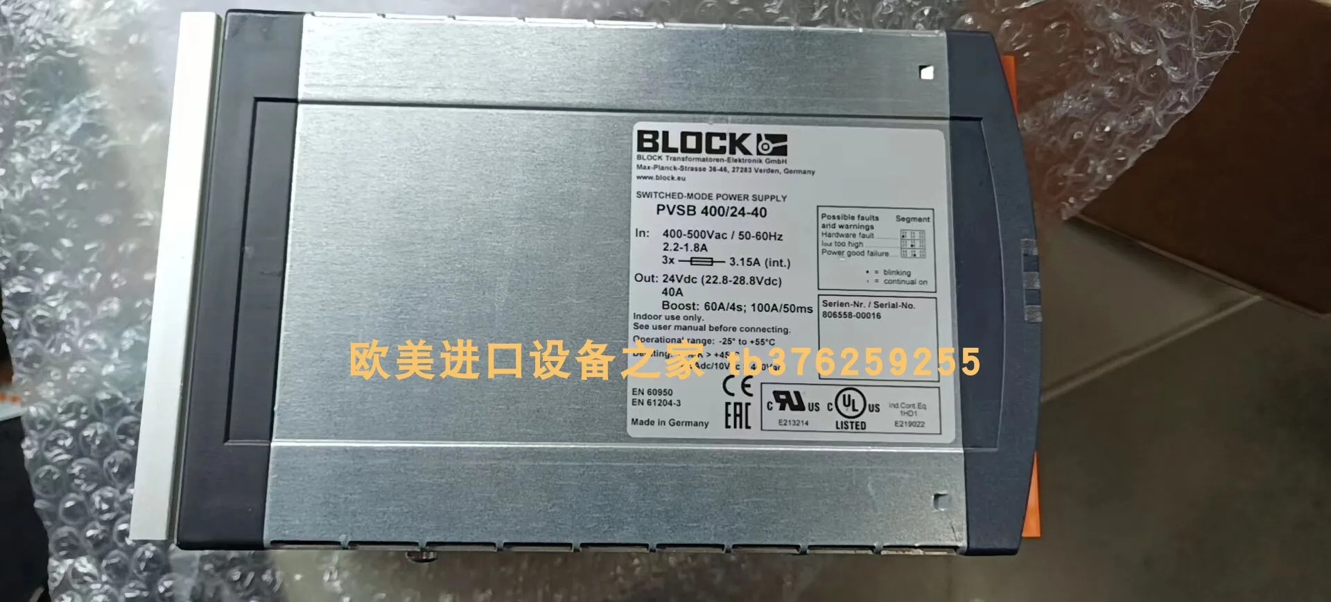 

Spot Block PM-0724-400-2 Circuit Breaker PVFE 24/24-40 Power Supply PC-0124-050-0