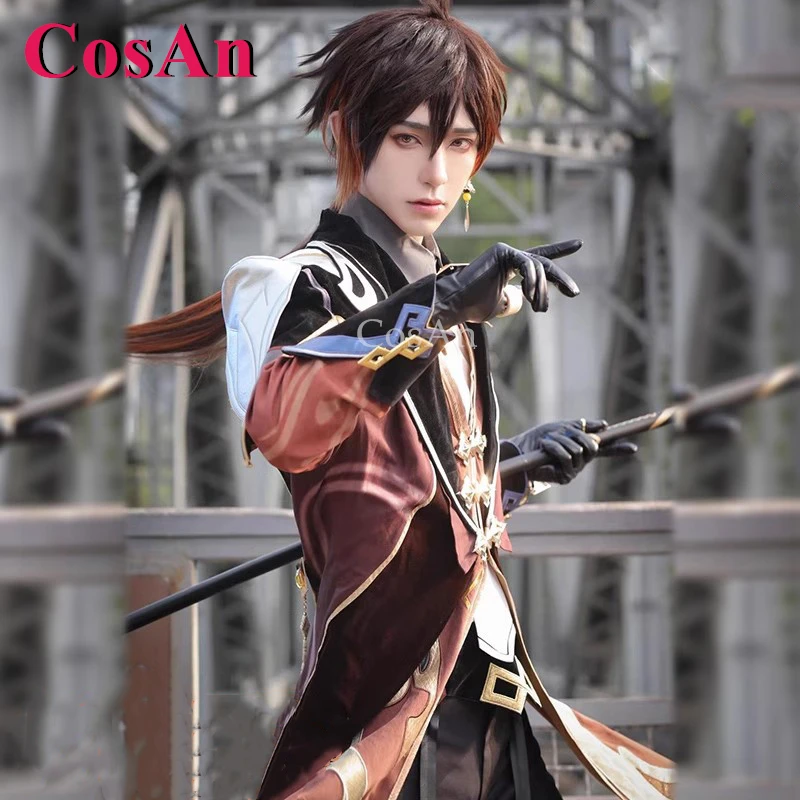

CosAn Anime Game Genshin Impact Zhongli Cosplay Costumes Morax Handsome Combat Uniform Men Halloween Party Role Play Clothing