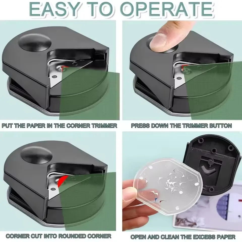 Circle Cutter Button Maker Corner Round Machine Corner Punching Portable Paper Cutter Card Photo Cutting