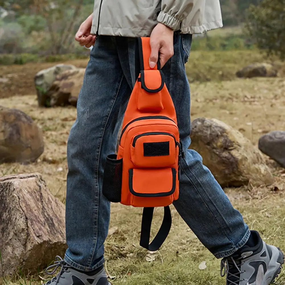 Sac à bandoulière de poitrine étanche de grande capacité, voyage en plein air Camping pêche sport course à pied, pochette à bandoulière simple