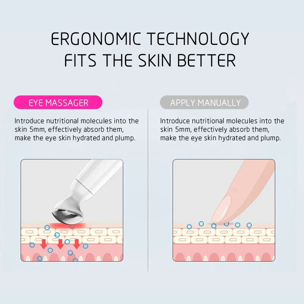 Mini massaggiatore elettrico per gli occhi a vibrazione antietà antirughe rimozione della penna del cerchio scuro ringiovanimento massaggiatore per gli occhi strumenti per la cura della pelle