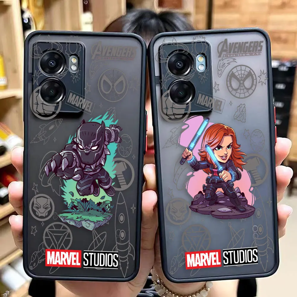 

Matte Case for OPPO A95 A94 A93 A92 A92S A78 A74 A73 A72 A57 A55 A54 A53 A17 4G 5G Case Funda Marvel Thanos ThorCaptain America