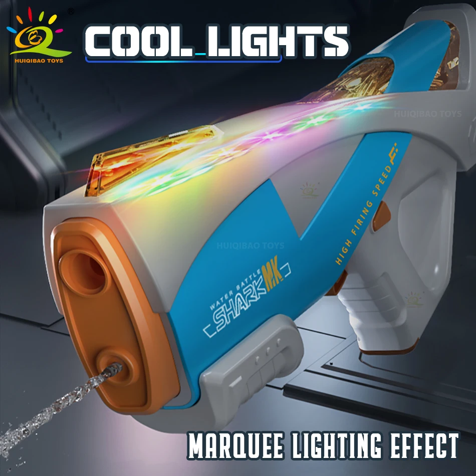 HUIQIBAO Marquee Light Pistola ad acqua elettrica Fantasy Cannone Estate Piscina all'aperto Lotta Gioco di tiro Giocattoli per bambini Regalo