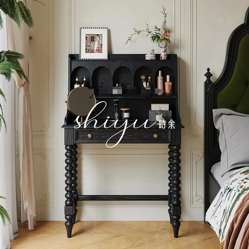 makeup table French retro all solid wood dresser master bedroom antique dressing integrated table